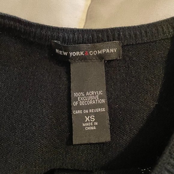 💚 NY. & CO. Argyle Button Up Sweater XS - Picture 4 of 6